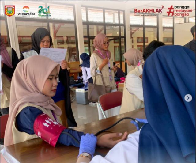Antusiasme Tinggi, Donor Darah Kecamatan Kejajar Berjalan Sukses
